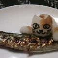 魔女修行中☆マリコ's cooksnap of when they made 大根おろしアート☆サンマを狙うニャンコ♪.
