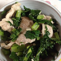 いせご's cooksnap of when they made 大根の葉と豚こまのにんにく炒め☆.