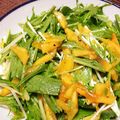 やまぷん's cooksnap of when they made 水菜と柿のシンプルサラダ♪.