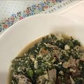 かおりんぱんだ's cooksnap of when they made ＊春菊と豚肉の煮物＊.