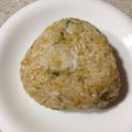 chiikoneko's cooksnap of when they made やきそばチーズのおにぎり❤.