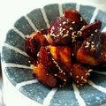 ducarin's cooksnap of when they made 揚げない！焼くだけ大学いも.