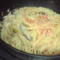 dantemustdie's cooksnap of when they made 白菜と鮭の簡単和風パスタ♪.