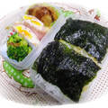 ゆけり３兄弟's cooksnap of when they made 我家の定番弁当♪のり弁しっかり２段重ね♪.