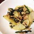 mamikasann's cooksnap of when they made ★皮付き新じゃがとほうれん草のツナ炒め★.