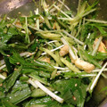 ksm　＊＊'s cooksnap of when they made 水菜きゅうり油揚げの胡麻和え☆.