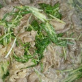 もっちりもっちり's cooksnap of when they made 水菜と豚肉の味噌マヨネーズ炒め　味噌マヨ.
