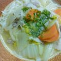はーとねこ's cooksnap of when they made ＊リメイク＊豚汁のにゅう麺＊.