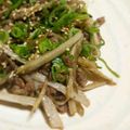 rinabanana's cooksnap of when they made ゴボウと鶏挽肉のあんかけ丼.