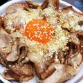 もってゅん's cooksnap of when they made 長芋トロトロ〜！豚バラ肉ネギダレ丼.