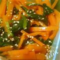 lilin's cooksnap of when they made オイスターで★ほうれん草と人参ナムル副菜.