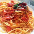 かとえりぴょん's cooksnap of when they made プチトマトと桜えびのパスタ♪.