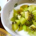 SP♪'s cooksnap of when they made 枝豆とキウイの緑ヨーグルト.