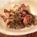 hoopin's cooksnap of when they made 【15分】ジェノバ風♪蛸とキノコのソテー.