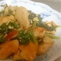 cap aya's cooksnap of when they made 減塩！鶏胸肉と小松菜の生姜アーモンド炒め.