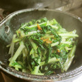 あいぱらりん's cooksnap of when they made 水菜とアミエビのササッと炒め.