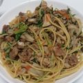 ちーはやまま's cooksnap of when they made ズボラ〜‼エリンギ水菜の醤油マヨパスタ♡.