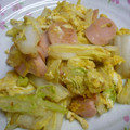 ミニチュアバジル's cooksnap of when they made 魚肉ソーセーシと白菜の卵とじ.