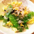 すみッコぐらし's cooksnap of when they made さやえんどうと塩昆布の卵炒め♬.