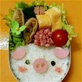 朋愛t's cooksnap of when they made 簡単♪ぶたさんのお弁当〈キャラ弁〉.