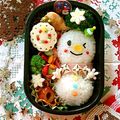 さーやgogo's cooksnap of when they made キャラ弁♡ワンポイント♡クリスマスリース.