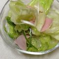 yummy?'s cooksnap of when they made ドレッシング不要＊レタス・ハム サラダ.