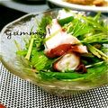 inyako's cooksnap of when they made 簡単！タコと水菜のサラダ.