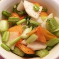 こまっちょ〜's cooksnap of when they made 葉も食べましょ♫カブと柿のおいしいサラダ.