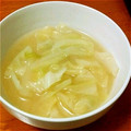 あゆももとも's cooksnap of when they made 変わり種味噌汁♪キャベツ炒めver.