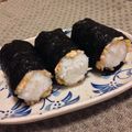 まめ39's cooksnap of when they made ネギみそチャーシュー巻きおにぎり.