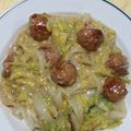 たく・ゆうママ's cooksnap of when they made ヘルシー♪白菜と肉団子の豆乳クリーム煮.