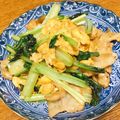 vabochan's cooksnap of when they made ☆簡単☆豚バラと小松菜の中華たまご炒め.