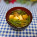 ととろ＆めい's cooksnap of when they made パパっと！絹厚揚げサラダほうれん草味噌汁.