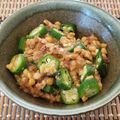 あーこ姐's cooksnap of when they made 簡単すぎ？オクラ納豆f(^^;.