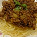 ゆいま～りょ☆'s cooksnap of when they made ズッキーニで肉みそパスタ.