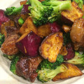 liarra's cooksnap of when they made さつま芋と豚とブロッコリーの甘辛揚げ炒め.