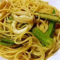 Mi7kuma's cooksnap of when they made イカとオクラの柚子胡椒スパゲッティ.