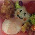 irechan's cooksnap of when they made ゆきだるま♡クリスマス＊簡単キャラ弁♪.