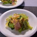 むろりん＊'s cooksnap of when they made 簡単一番☆小松菜とベーコンの卵炒め.