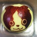あゆルリ's cooksnap of when they made 妖怪ウォッチりんごでジバニャン♫キャラ弁.