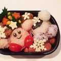 yurumm's cooksnap of when they made 星のカービィとメタナイト★お弁当キャラ弁.