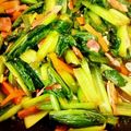 りょーーーちん's cooksnap of when they made 彩りキレイ！小松菜ベーコンのガリバタ炒め.