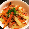 ニョロッと's cooksnap of when they made 簡単★大根と人参と豚肉の炒め煮.