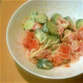☆anri's cooksnap of when they made 簡単♪トマトときゅうりのカニカマサラダ.