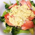 yellowow's cooksnap of when they made ♡鮭の味噌タルタルサラダ♡.