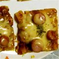 ma___111's cooksnap of when they made ５分！粒マスタＢＢＱソーセージピザ.
