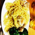 sug8's cooksnap of when they made ＊胸肉と長ネギの豆乳パスタ＊.
