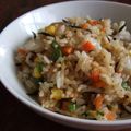 ロシアン's cooksnap of when they made ひじきとコーンとじゃこチャーハン.