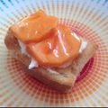 hawaiisunny's cooksnap of when they made ✿柿とクリームチーズのメープルトースト✿.