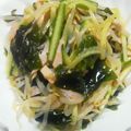 pucyipan's cooksnap of when they made もやしときゅうりとワカメのポン酢和え.